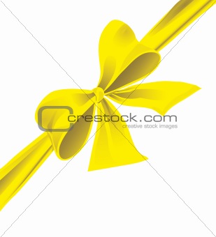 Big bow of yellow ribbon