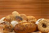 A Selection Of Rustic Wholemeal and Seeded Handmade Bread Loaves