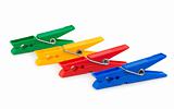 Coloured clothespins