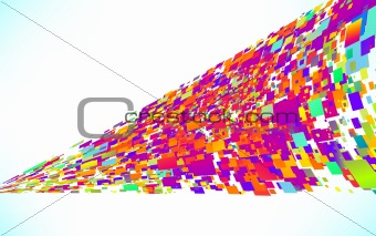 abstract colorful particle flow