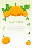 vector halloween pumpkin with text template