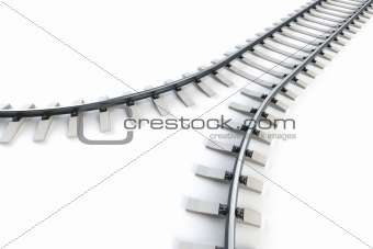 diverging railway
