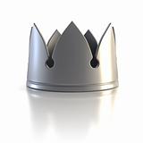 Isolated silver crown 