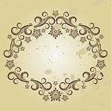 Vintage background with curled elements.