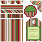 Set of Christmas design frames and stickers