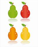 colorful pears