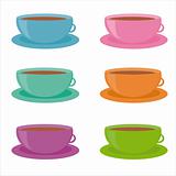 colorful cups icons
