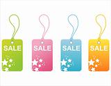 colorful star sale tags