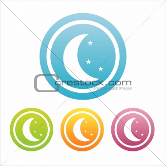 colorful moon signs