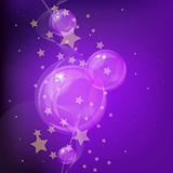 Stars and Bubbles background. 