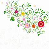 Abstract flowers background with place for your text. eps10.