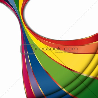 Rainbow refreshing abstract wave. Vector illustration 