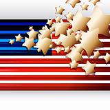 Eps American Flag as background for Clip-Art 