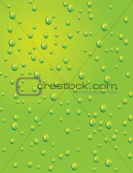 Seamless green background with water drops