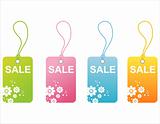colorful floral sale tags