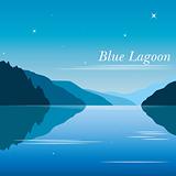 Blue lagoon background vector