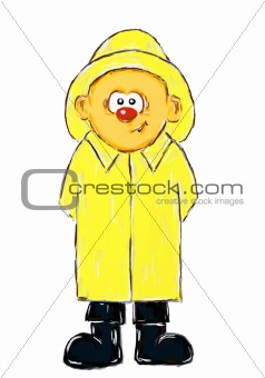 boy with raincoat