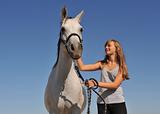 teen and arabian horse