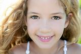beautiful little girl portrait smiling closeup fac