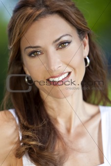 Outdoor Portrait of A Beautiful Young Woman In Her Thirties
