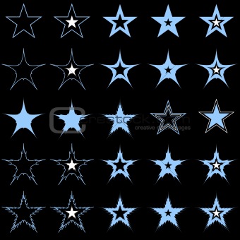 Blue stars. Design elements.