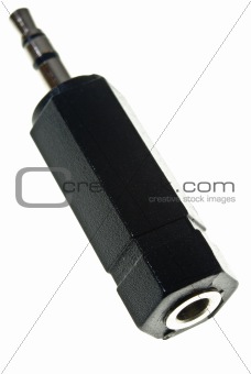 Black Stereo Jack plug adaptor