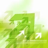 Abstract green background with arrows.