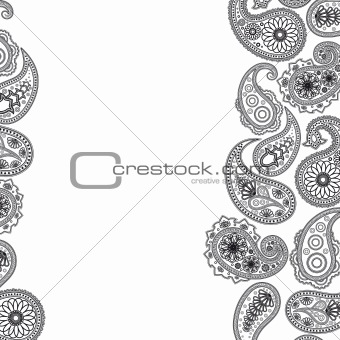 Eps Paisley  surface. Vector abstract background 