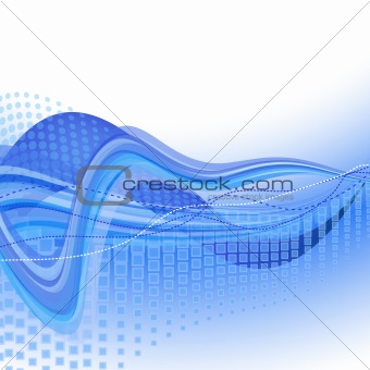 Blue waves. Vector