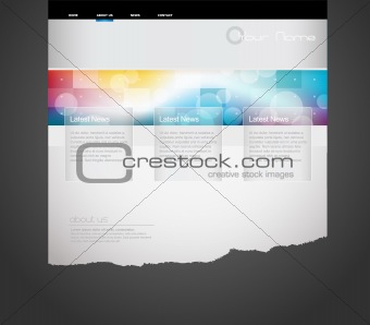Website template with circles.