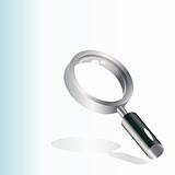 vector illustration of a magnifying glass over white background 