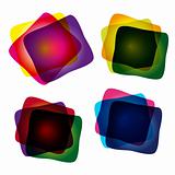 Set of multicolor abstract vector illustrations