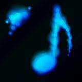 Blue glow music note