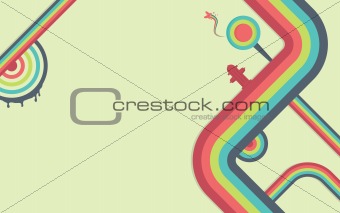 Colorful Abstract Path Background