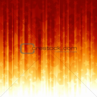 Red orange stripes with overlayed stars