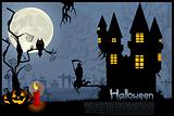dark scary halloween night