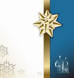 Blue vector Christmas card