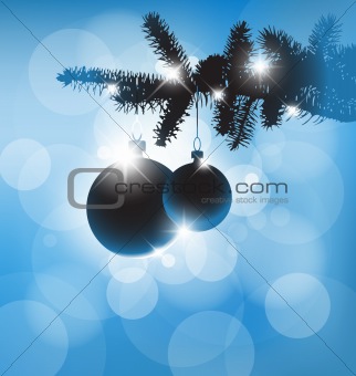 Vector silhouette of a Christmas decorations