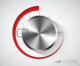 Chrome volume knob