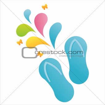flip flops with splash