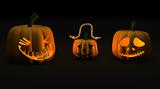 spooky halloween jack-o-lantern pumpkins