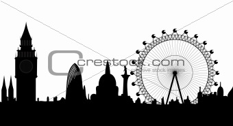 panorama of London - vector