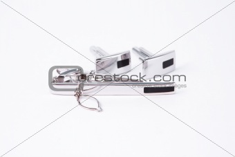 silver cuff link