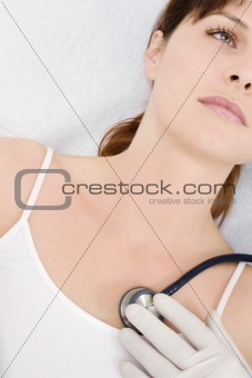 woman with stethoscope