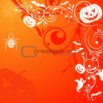 Floral Halloween background