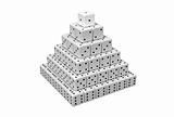 Pyramid made of dices