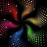 3d abstract dynamic rainbow background