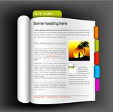 Web site template - open book