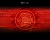Abstract red technology illustration with place for your text.