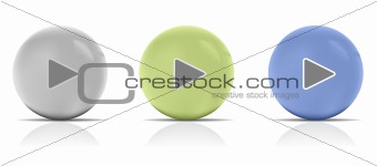 high-detailed buttons. Play. Vector illustration.